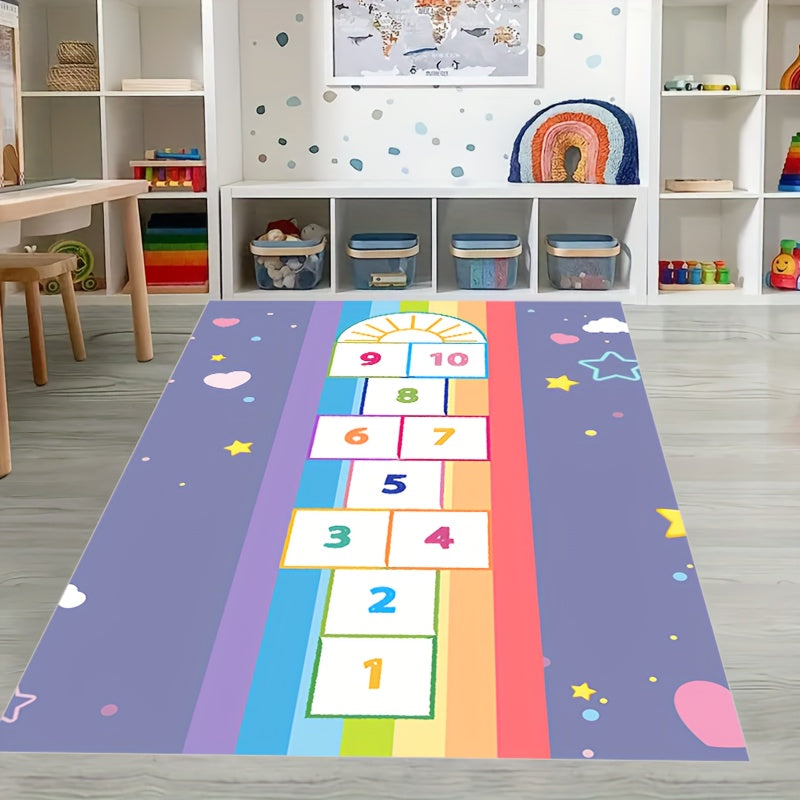 Kids Hop & Count Hopscotch Soft Anti-slip Carpet Rug