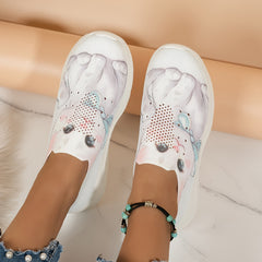 Kitten Pattern Slip On Casual Running Shoes Non Slip Sneakers