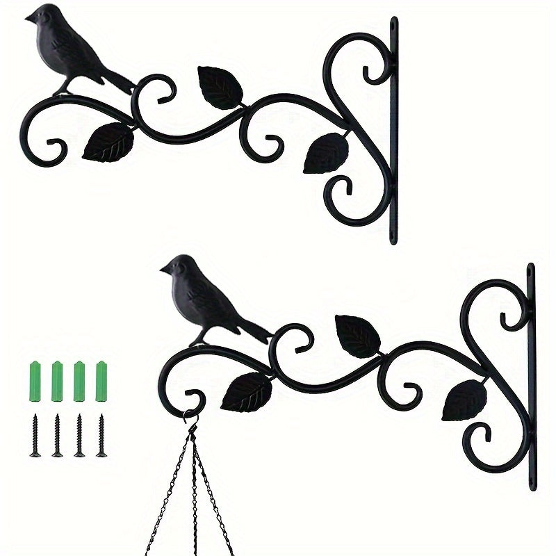 2pcs Hanging Flower Rack Two Birds Garden Flower Plants Supplies