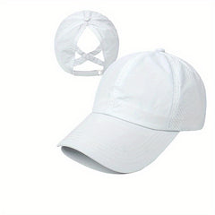 Women's Ponytail Baseball Cap Quick Drying Sun Visor Hat