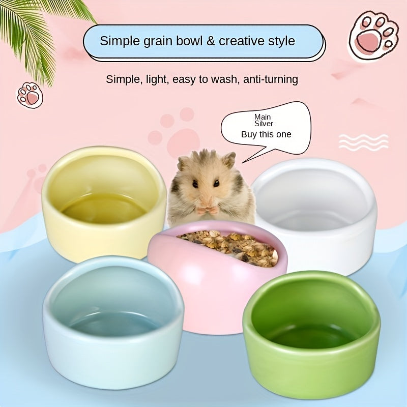 Hamster Food Basin Anti flip Pet Bowl Small Animal Supplies