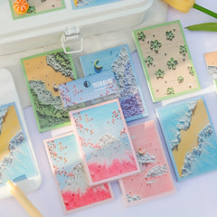 80pcs Painting Theme Sticky Notes To Do List Notepad