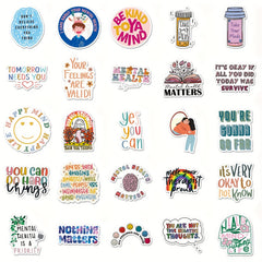 50pcs Mental Health Graffiti Stickers DIY Creative Toys