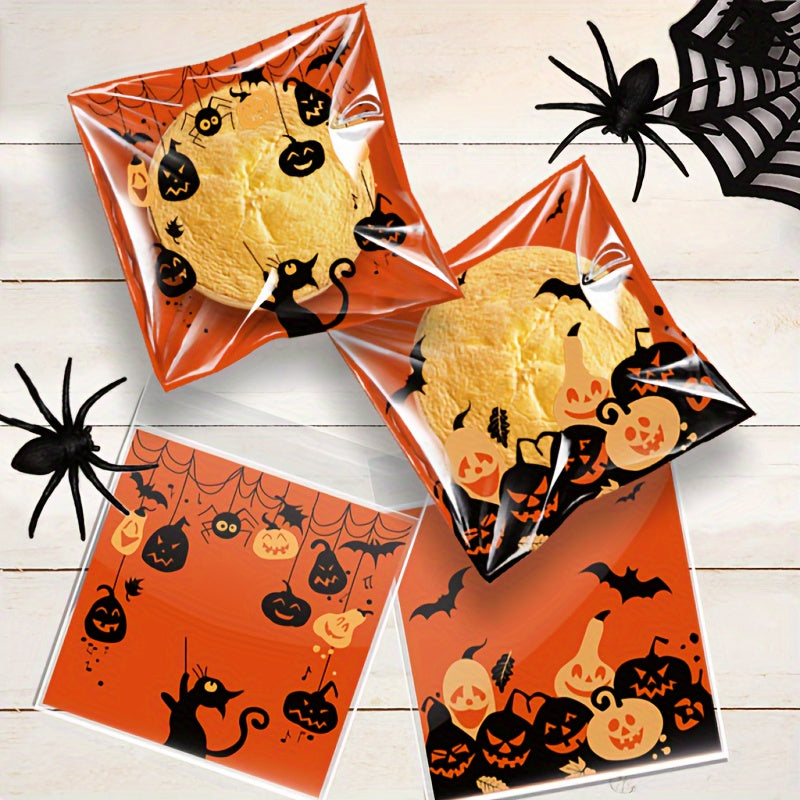100pcs Halloween Candy Cookie Gift Packaging Bag Decoration
