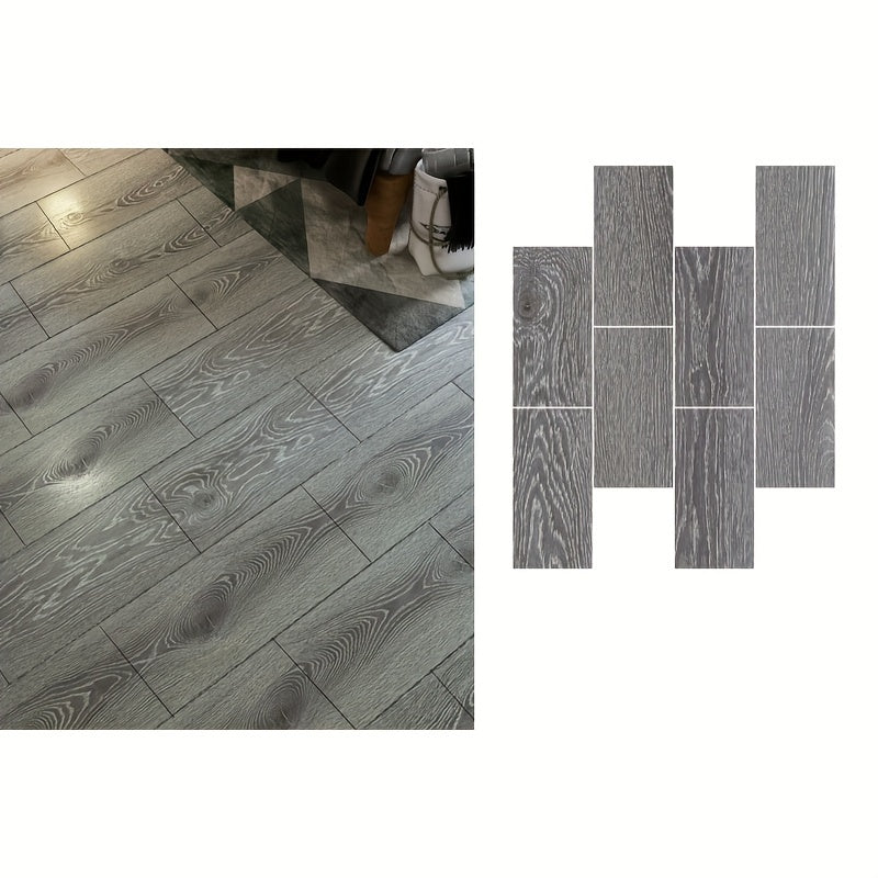 8pcs Self adhesive Floor Stickers Wood Grain Cement Ground
