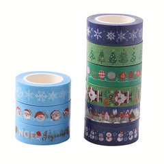Christmas Pattern Washi Tape 10m Long - Bullet Journal DIY Crafts Decoration