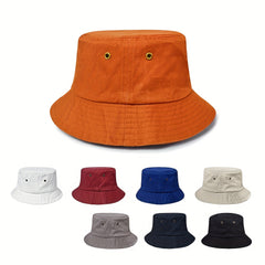 Solid Comfortable Breathable Bucket Hat Fishing Sun Protection Basin Hat
