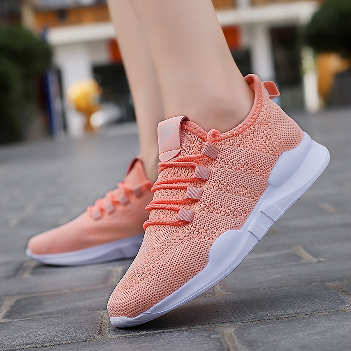 Breathable Lace Up Running Sneakers for Women