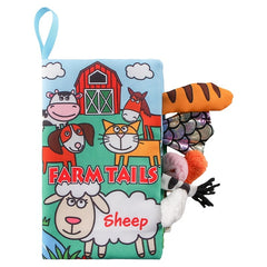 Baby Animal Tail Cloth Book Educational Toy Tear Now