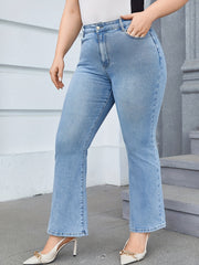 Women's Plus Size Stretch Flared Leg Jeans