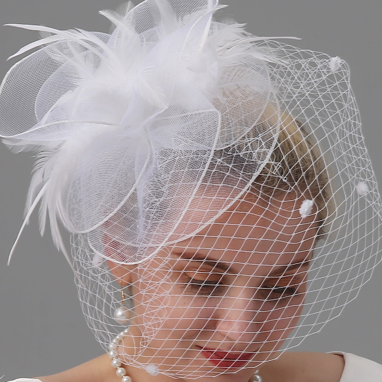 Ivory Bridal Feathers Fascinator