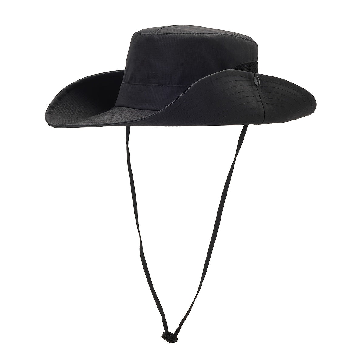 Embroidery Mesh Bucket Hat Wide Brim Women Boonie Hats