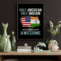 American Immigrant Culture Poster Map Modern Wall Art Home Decor