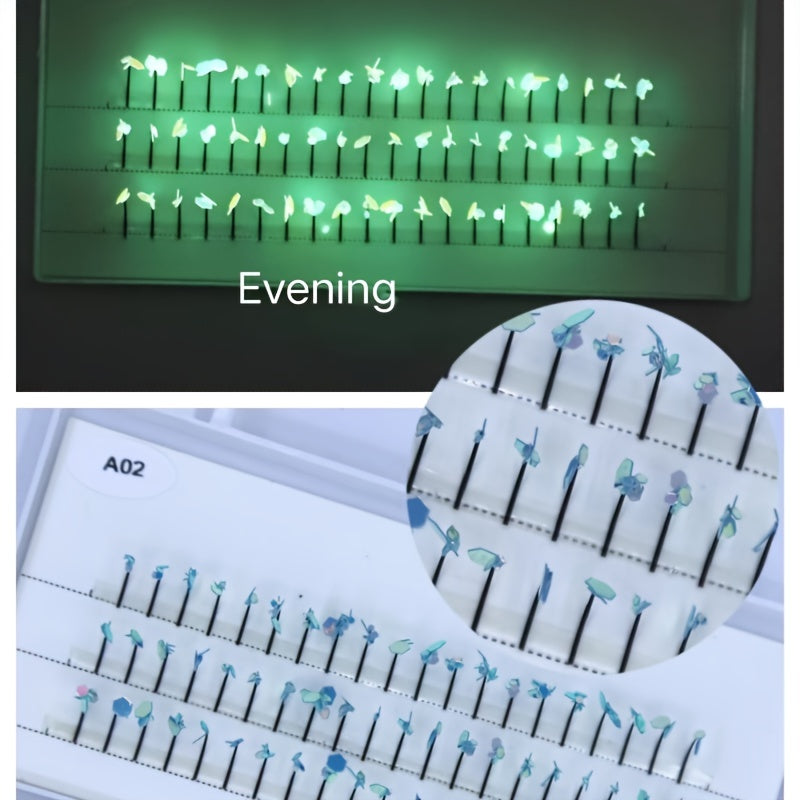 60pcs Mermaid Eyelashes Sequined Nightclub Stage Makeup False Eyelashes