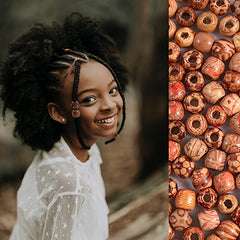 100pcs African Wooden Beads Hair Mix Tassel Beads Hair Braids