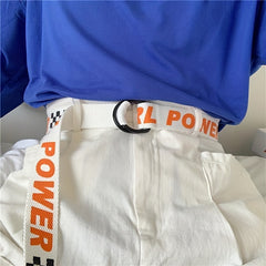 Casual Canvas Unisex Belt Women Men Long Waistband & Harajuku Jeans Belts