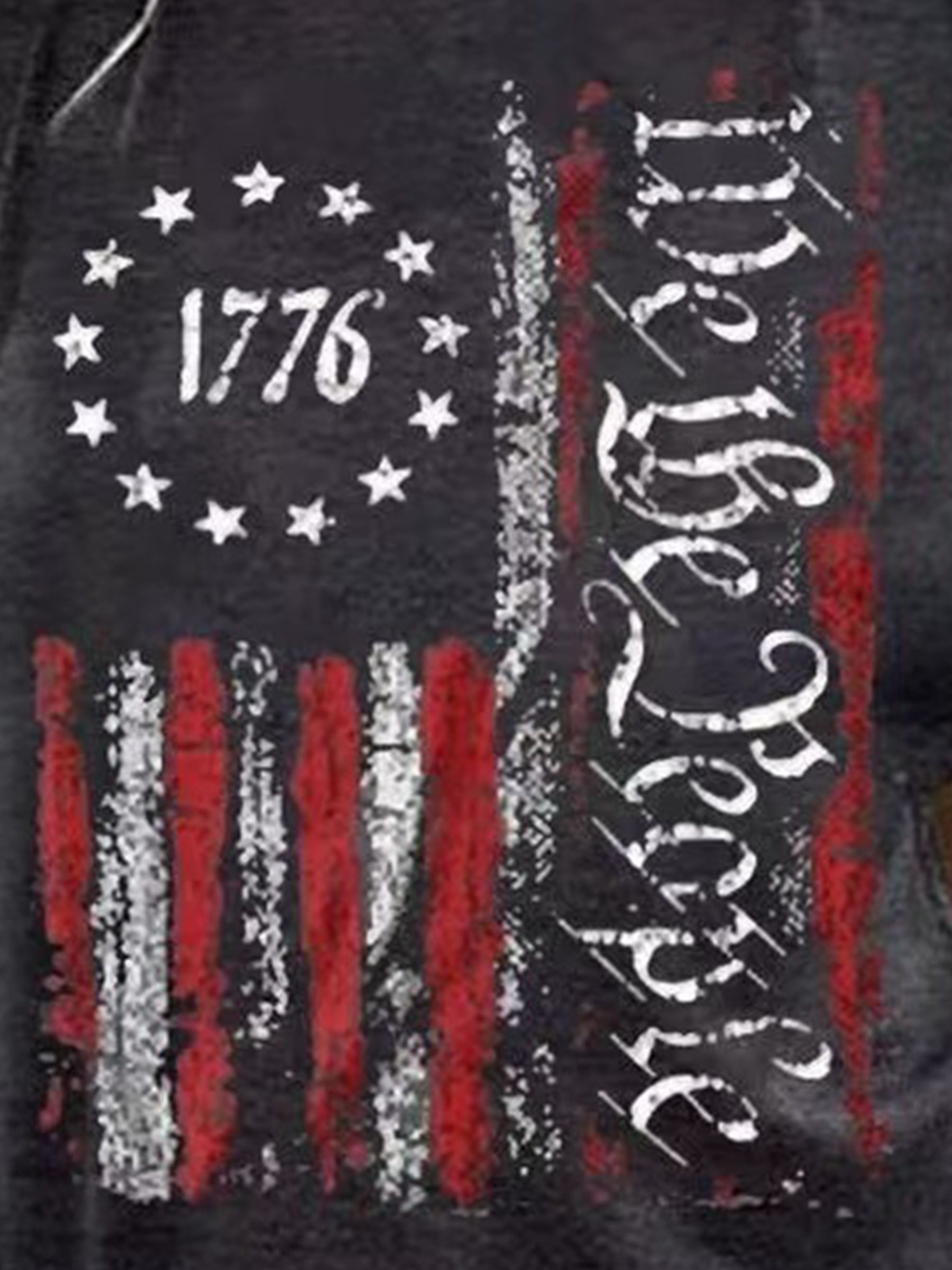 Flag Print Crew Neck Tank Top Sleeveless Loose Summer Tank