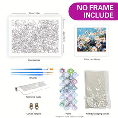 Paint By Numbers Kit Daisy Flowers DIY Painting 40x50cm