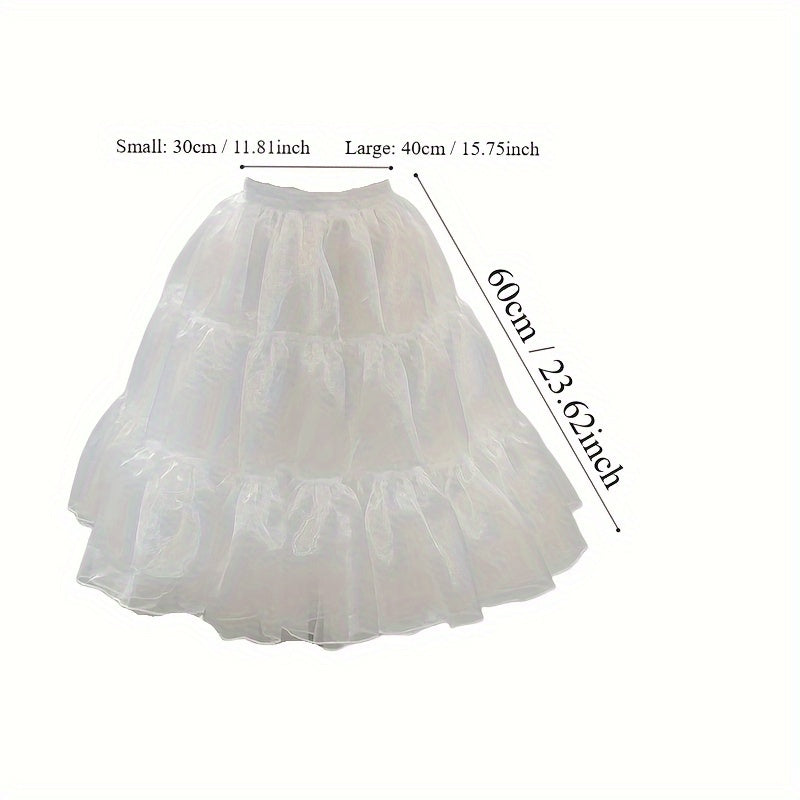 Vintage Wedding Skirt Ice Yarn Splicing Polyester Hand Wash One Size
