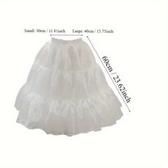 Vintage Wedding Skirt Ice Yarn Splicing Polyester Hand Wash One Size