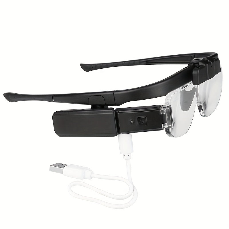 Rechargeable Magnifying Glasses with LED Light, 6 Adjustable Lenses for Reading