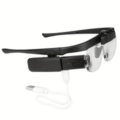 Rechargeable Magnifying Glasses with LED Light, 6 Adjustable Lenses for Reading
