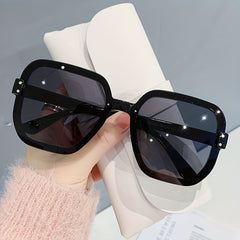 Square Block Frame Sunglasses UV400