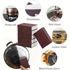 8pcs Sanding Sponges Metal Wood Polishing Kitchen Grill Cleaning Tools