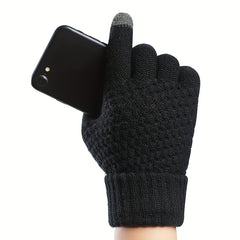 Kids Winter Touch Screen Thick Knitted Gloves