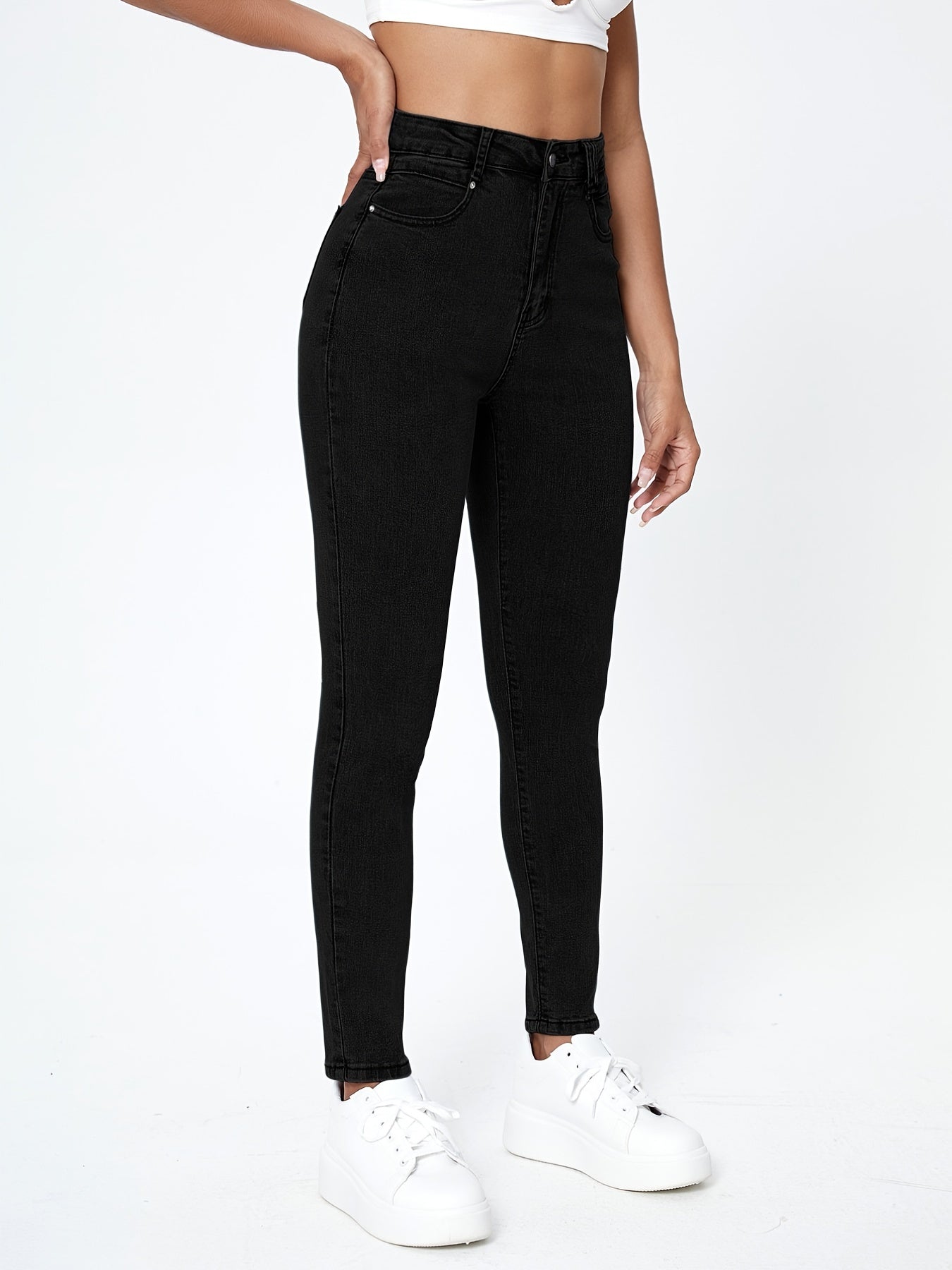 High Stretch Skinny Jeans Slim Fit Denim Pants