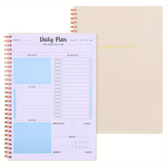 Daily Planner Undated To Do List Notebook With Hourly Schedule