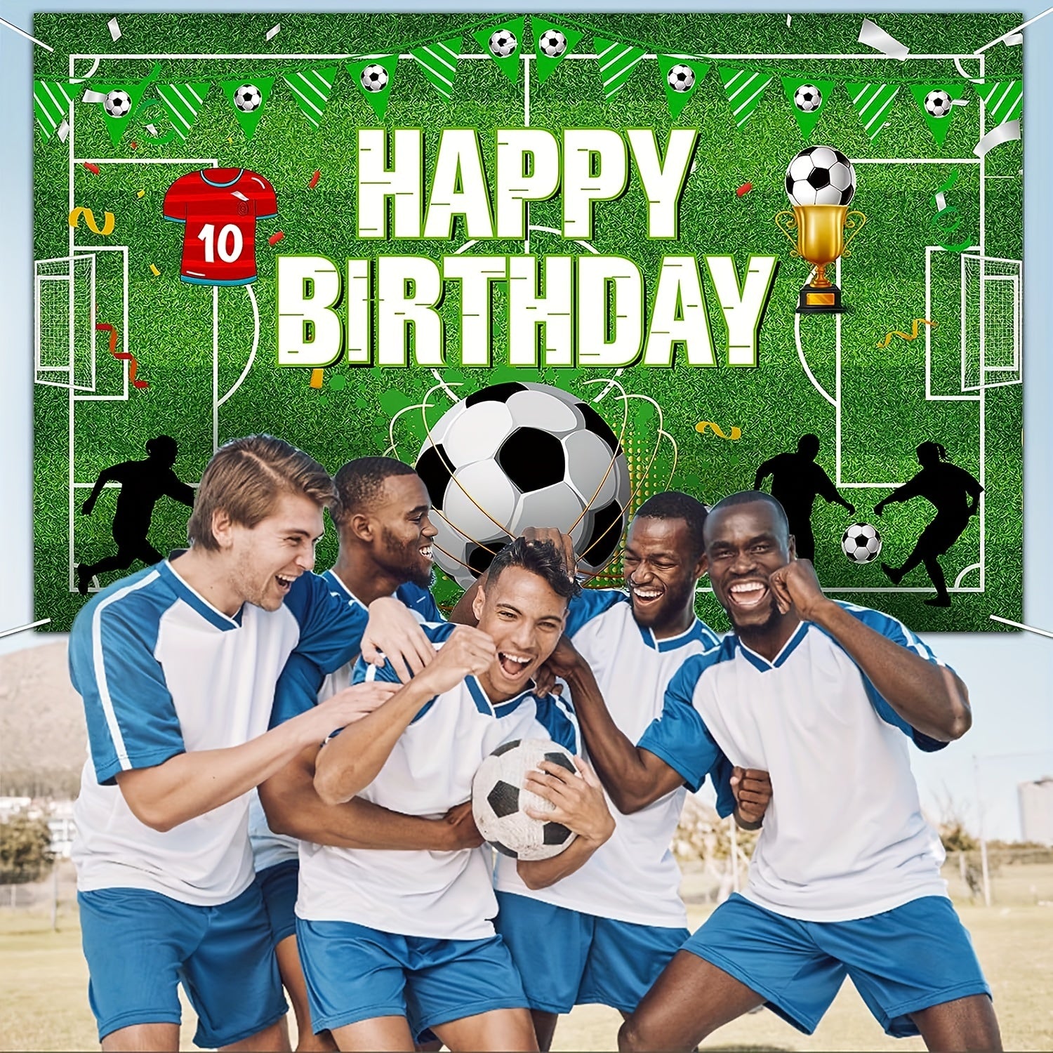 Soccer Ball Party Banner Soccer Birthday Decorations