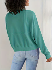 Half Button Pullover Sweatshirt with Kangaroo Pocket