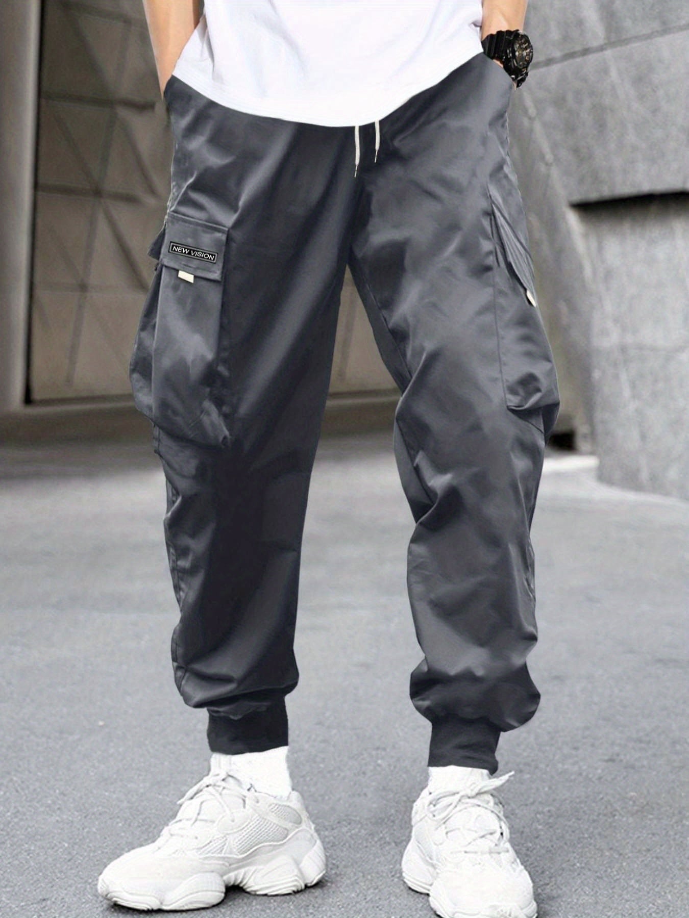 NEW VISION Tag Cargo Pants With Flap Pockets Overalls
