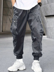 NEW VISION Tag Cargo Pants With Flap Pockets Overalls