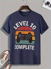Gamepad Print Men's Graphic T-shirt for Summer