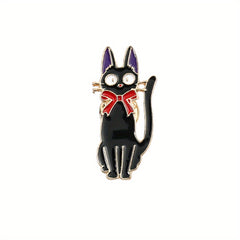 Enamel Magic Girl Cat Brooch for Boys