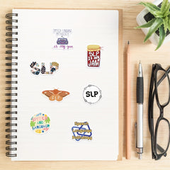 56pcs Speech Path Doodle Stickers Waterproof Art Decor Guitar Helmet Scrapbook