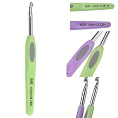 8pcs Crochet Hooks Kit Set Ergonomic Handle For Arthritic Hands