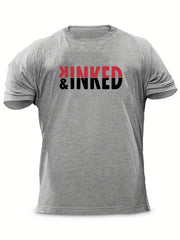 Men's Kinked Print T shirt Crew Neck Tee For Summer