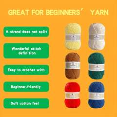2pcs 4 layer Crochet Yarn Acrylic Soft Yarn for DIY Crafts 100g