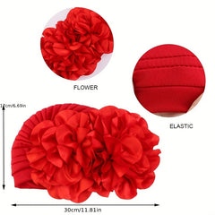 Double Flower Turban Headwrap Hat for Girls