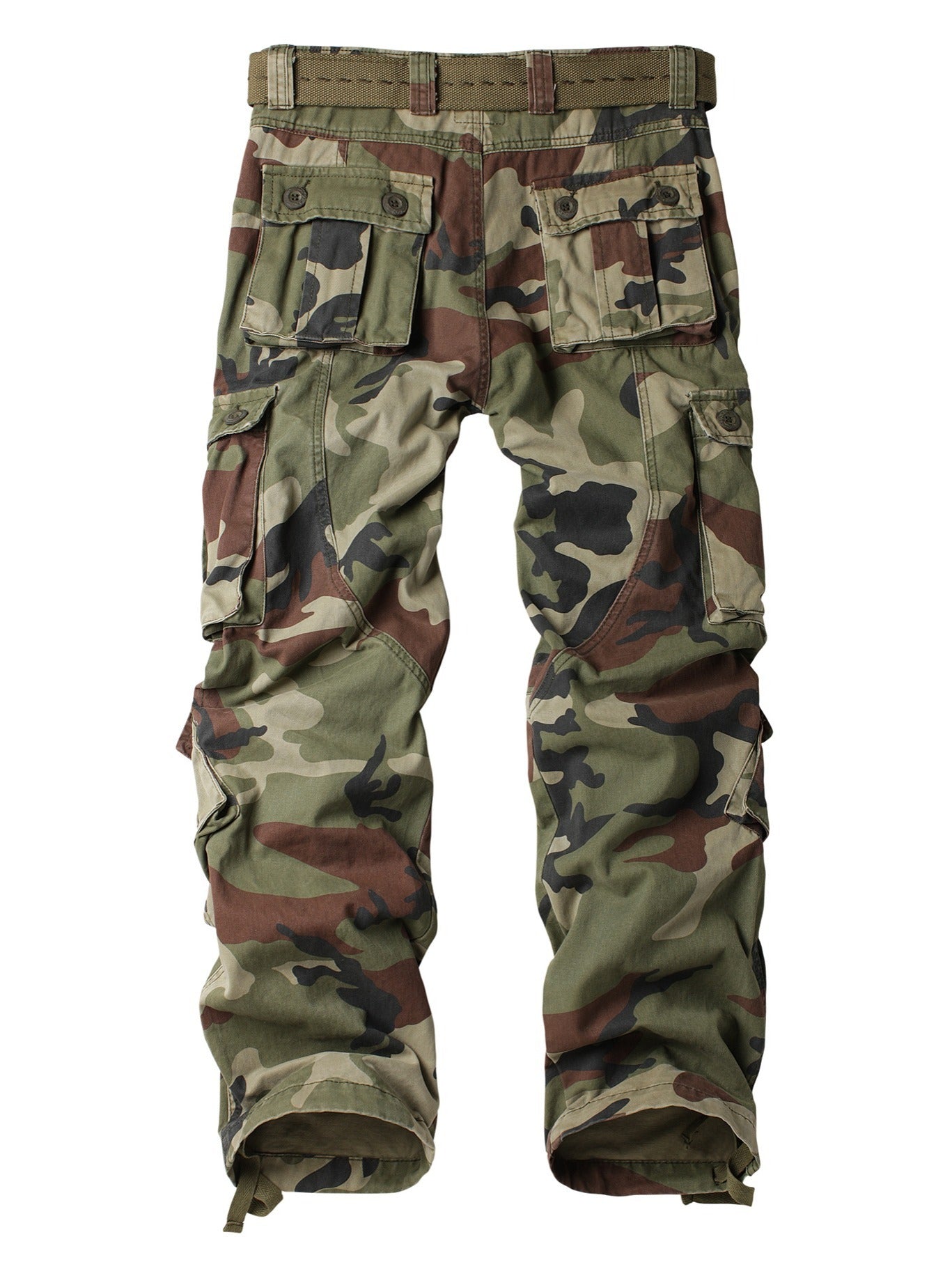AKNAVY Camo Cargo Pants Men's Outdoor Cotton Loose Fit