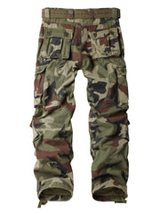 AKNAVY Camo Cargo Pants Men's Outdoor Cotton Loose Fit