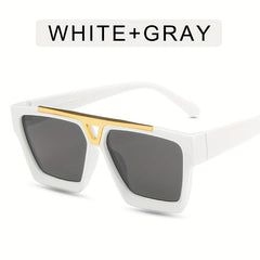 Square Frame Men's Sunglasses Vintage Hip Hop Punk Glasses