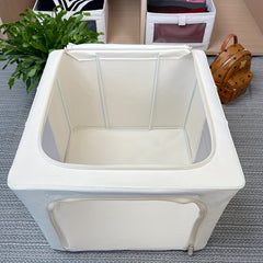 Transparent Polyester Cotton Three View Window Organizer Storage Box