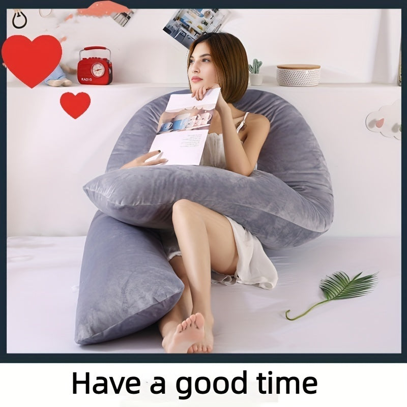 Large U-shaped Cat Belly Pillow for Tummy Support