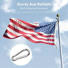 Stainless Steel Spring Clip 3 Pack Heavy Duty Key Swing Camping Fishing