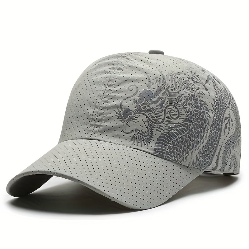 Waterproof Quick-drying Chinese Dragon Pattern Baseball Cap