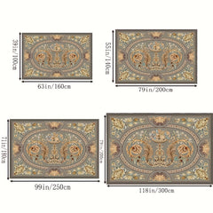 Boho Anti Fatigue Kitchen Rugs Vintage Absorbent Non Slip Cushioned Carpet Mats